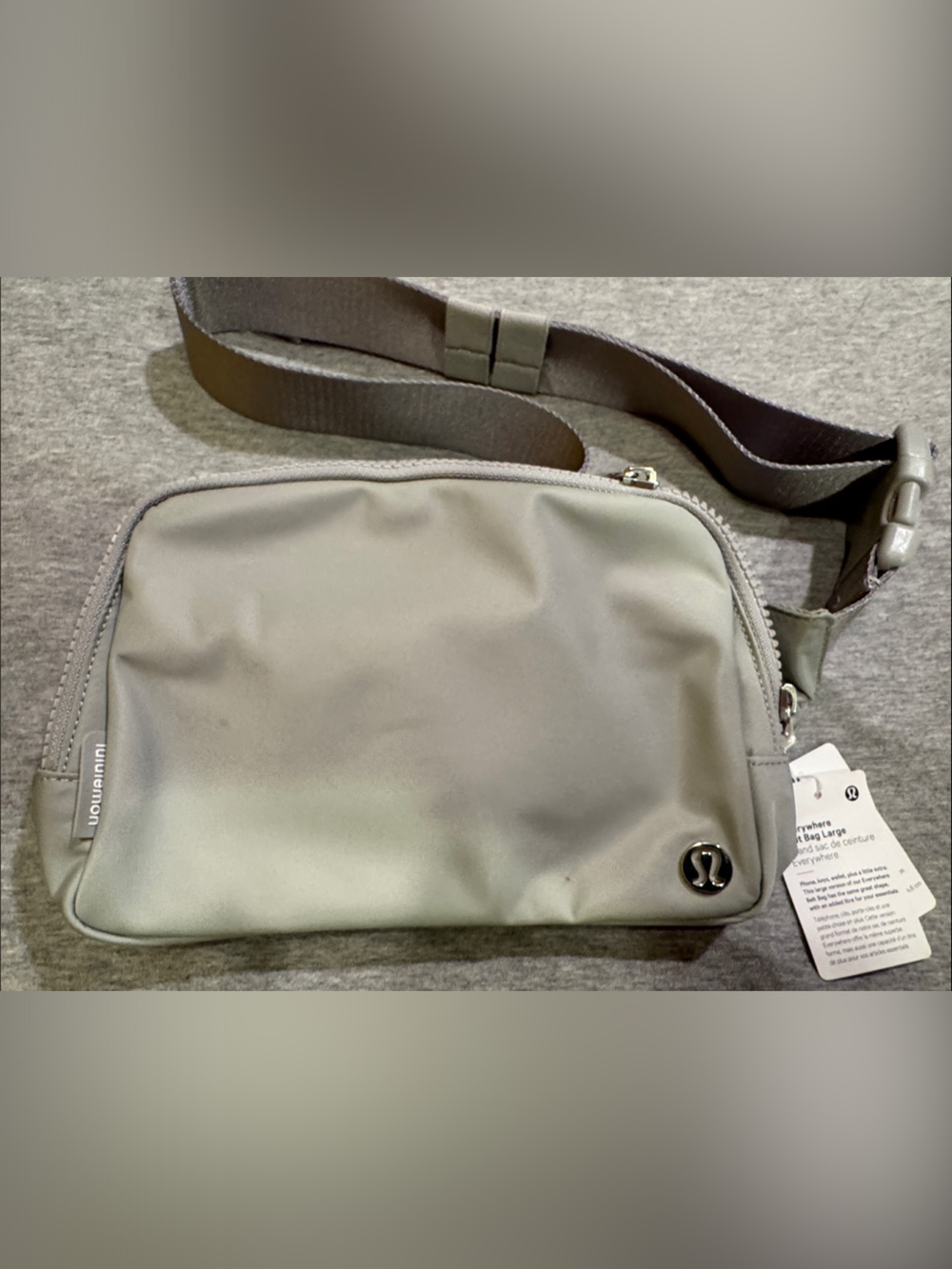lululemon athletica Light Gray Everywhere Belt Bag Large New With Tags